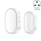 CACAZI A99 Home Smart Remote Control Doorbell Elderly Pager, Style:UK Plug(White) - British D'sire