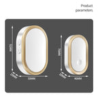 CACAZI A99 Home Smart Remote Control Doorbell Elderly Pager, Style:UK Plug(White) - British D'sire