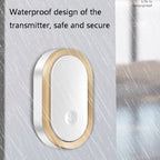 CACAZI A99 Home Smart Remote Control Doorbell Elderly Pager, Style:UK Plug(White) - British D'sire