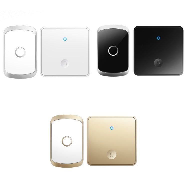 CACAZI FA50 1 For 1 Push-button Self-generating Wireless Doorbell, Plug:UK Plug(Gold) Secondary image