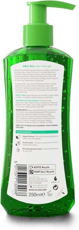 Calypso Aftersun Aloe Vera Gel 250ml - British D'sire