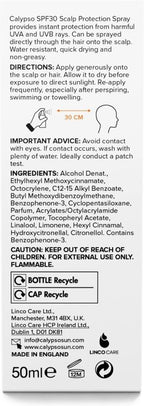 Calypso Hair & Scalp Protection Spray SPF30 Non Greasy High Protection UVA and UVB, 50ml - British D'sire