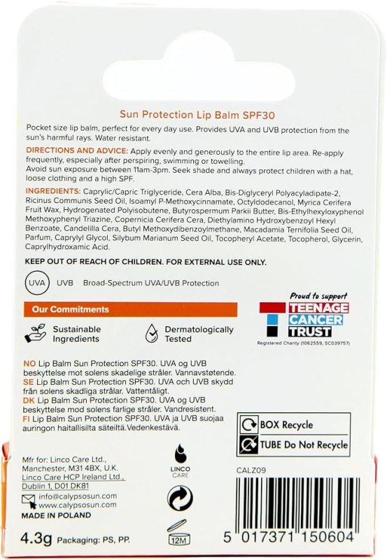 Calypso Sun Protection Lip Balm SPF30-4.3g - British D'sire