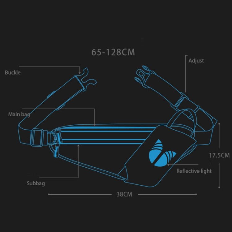 CAN FLY YIPINU Outdoor Fitness Water Bottle Mobile Phone Storage Waist Bag(Silver) - British D'sire