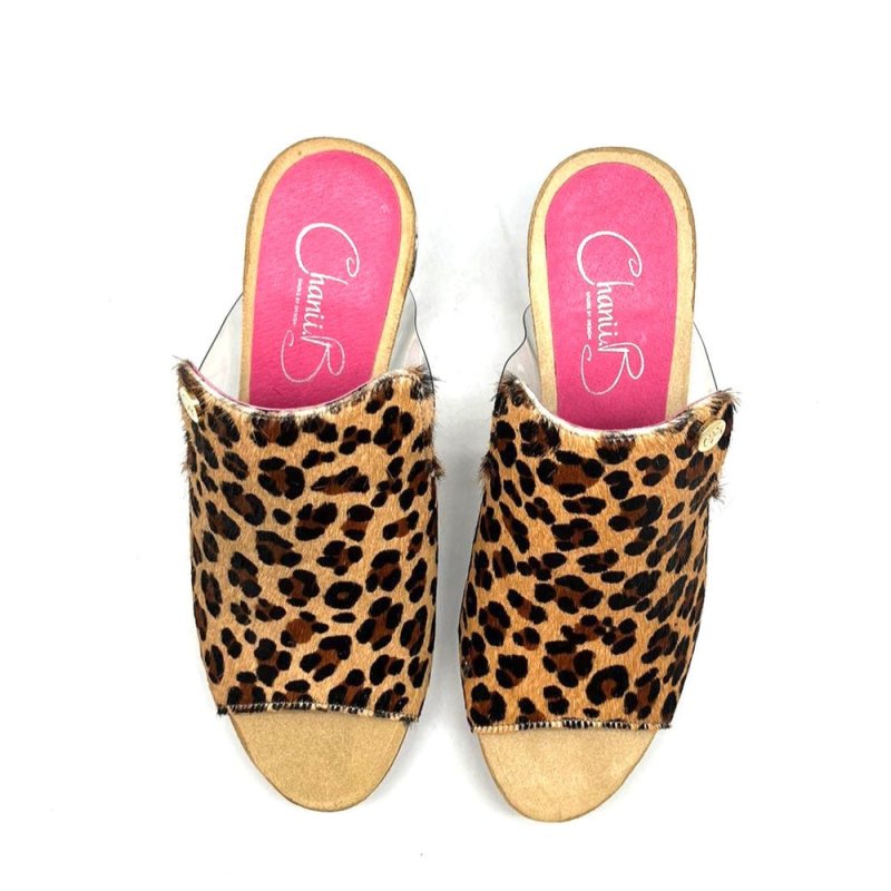 Cannes - Slip on animal print - Heel Shoe - British D'sire