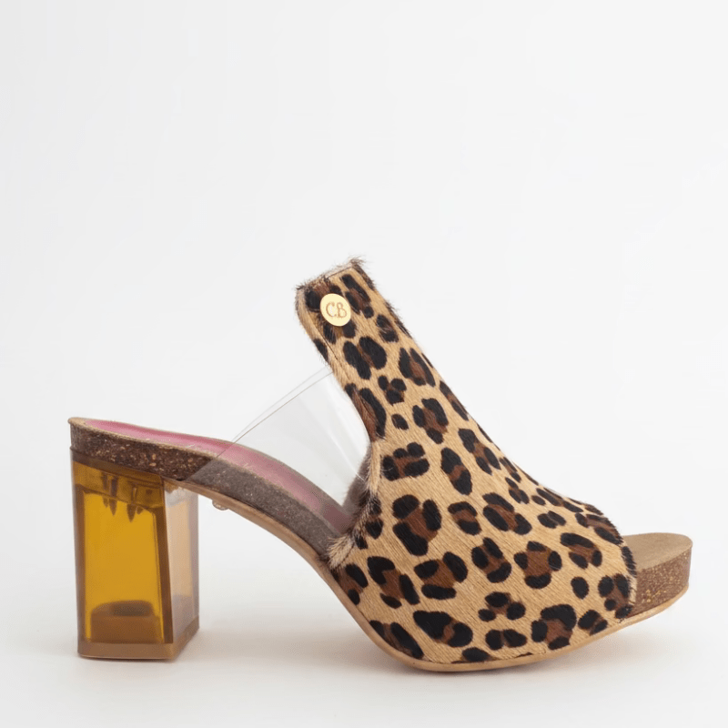 Cannes - Slip on animal print - Heel Shoe - British D'sire Main image