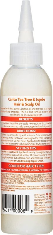 Cantu Shea Butter Tea Tree & Jojoba Hair & Scalp Oil 180 ml (packaging may vary) Secondary image