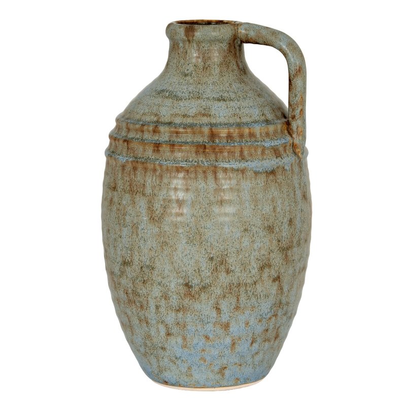 Capella Krater Bottle Vase - Indigo Blue Ceramic Decorative Vase - Vases - British D'sire