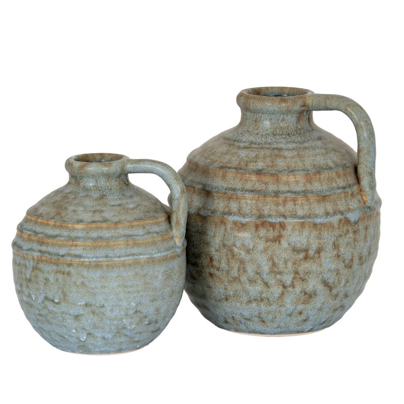 Capella Krater Large Jug Vase - White Ceramic Decorative Vase - Vases - British D'sire