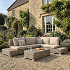 Capri Collection Outdoor Large Corner And Coffee Table Set - Outdoor Furniture - British D'sire