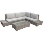 Capri Collection Outdoor Large Corner And Coffee Table Set - Outdoor Furniture - British D'sire