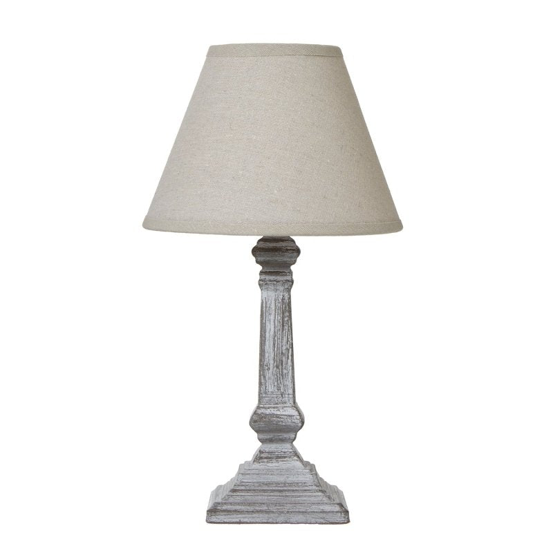 Capsa Column Table Lamp With Linen Shade - Lamps - British D'sire