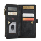 CaseMe - C30 PU + TPU Multifunctional Horizontal Flip Leather Case with Holder & Card Slot & Wallet & Zipper Pocket For iPhone 8 Plus & 7 Plus & 6 Plus(Black) - British D'sire