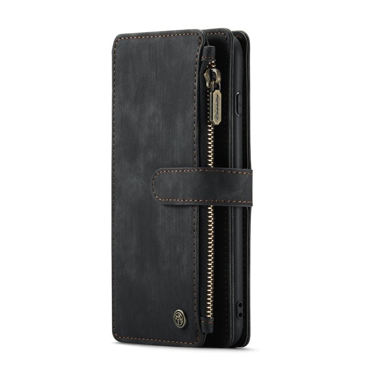 CaseMe - C30 PU + TPU Multifunctional Horizontal Flip Leather Case with Holder & Card Slot & Wallet & Zipper Pocket For iPhone 8 Plus & 7 Plus & 6 Plus(Black) - British D'sire