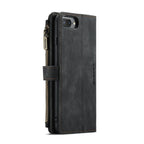 CaseMe - C30 PU + TPU Multifunctional Horizontal Flip Leather Case with Holder & Card Slot & Wallet & Zipper Pocket For iPhone 8 Plus & 7 Plus & 6 Plus(Black) - British D'sire