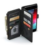 CaseMe - C30 PU + TPU Multifunctional Horizontal Flip Leather Case with Holder & Card Slot & Wallet & Zipper Pocket For iPhone 8 Plus & 7 Plus & 6 Plus(Black) - British D'sire