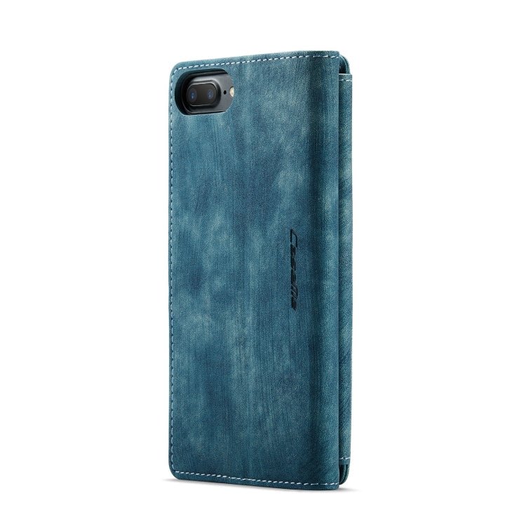 CaseMe - C30 PU + TPU Multifunctional Horizontal Flip Leather Case with Holder & Card Slot & Wallet & Zipper Pocket For iPhone 8 Plus & 7 Plus & 6 Plus(Blue) - British D'sire