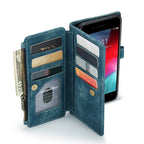 CaseMe - C30 PU + TPU Multifunctional Horizontal Flip Leather Case with Holder & Card Slot & Wallet & Zipper Pocket For iPhone 8 Plus & 7 Plus & 6 Plus(Blue) - British D'sire