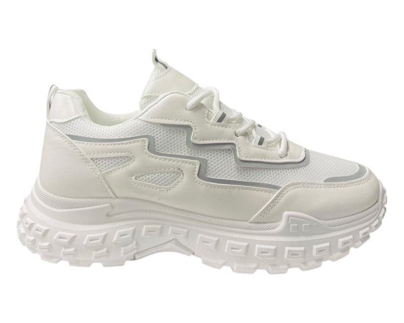 Casual Chunky Sole Lace Up Trainers - Trainers - British D'sire
