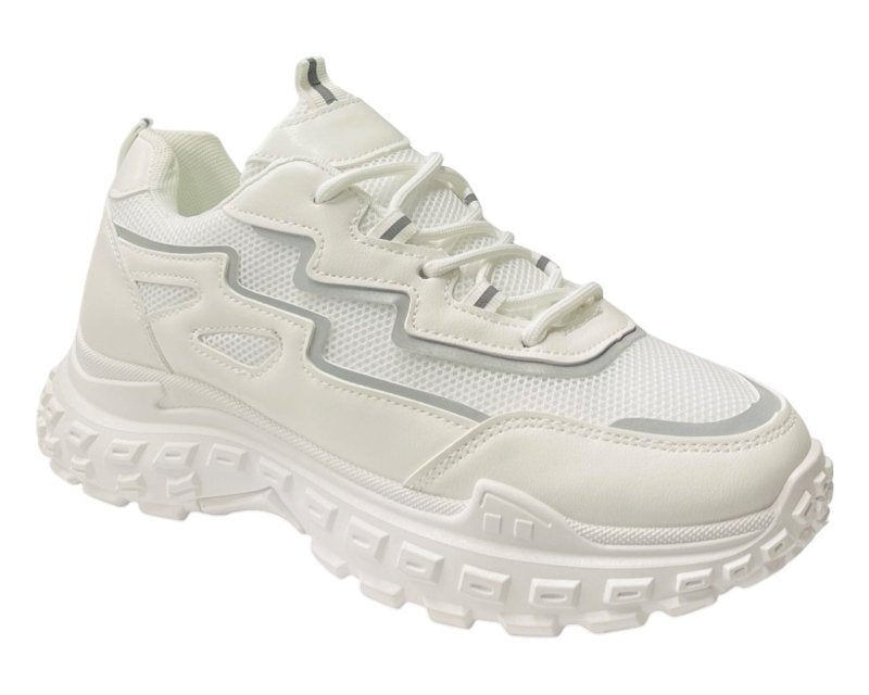 Casual Chunky Sole Lace Up Trainers - Trainers - British D'sire