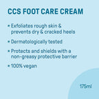 CCS Professional Foot Care Cream 175 ml - Moisturise and Protect Dry and Callused Feet, Contains 10% Urea and Eucalyptus Oil, Clinically Tested, Suitable for Diabetics - British D'sire