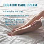 CCS Professional Foot Care Cream 175 ml - Moisturise and Protect Dry and Callused Feet, Contains 10% Urea and Eucalyptus Oil, Clinically Tested, Suitable for Diabetics - British D'sire