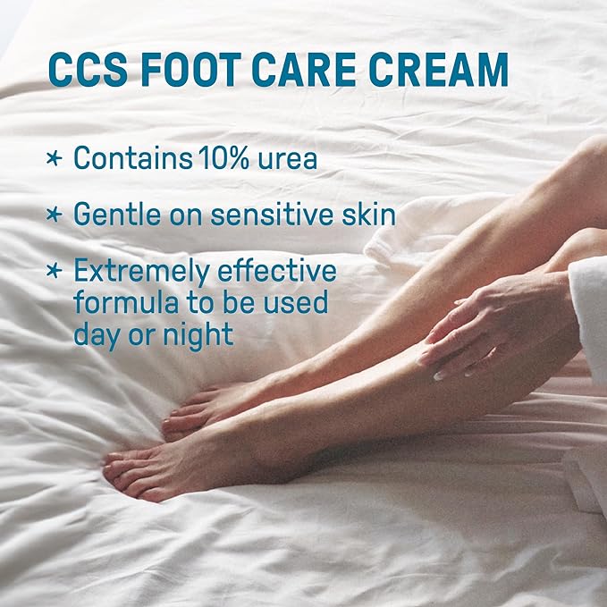 CCS Professional Foot Care Cream 175 ml - Moisturise and Protect Dry and Callused Feet, Contains 10% Urea and Eucalyptus Oil, Clinically Tested, Suitable for Diabetics - British D'sire