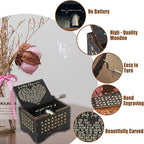 CDIYTOOL Can't Help Falling in Love Music Box, Wooden Vintage Handmade Engraved Music Box Carved Hand Crank Music Boxes Festival Presents for Friends - Home Decor - British D'sire