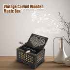 CDIYTOOL Can't Help Falling in Love Music Box, Wooden Vintage Handmade Engraved Music Box Carved Hand Crank Music Boxes Festival Presents for Friends - Home Decor - British D'sire