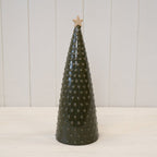 Ceramic Green Pimpled Christmas Tree Large - Figurines - British D'sire
