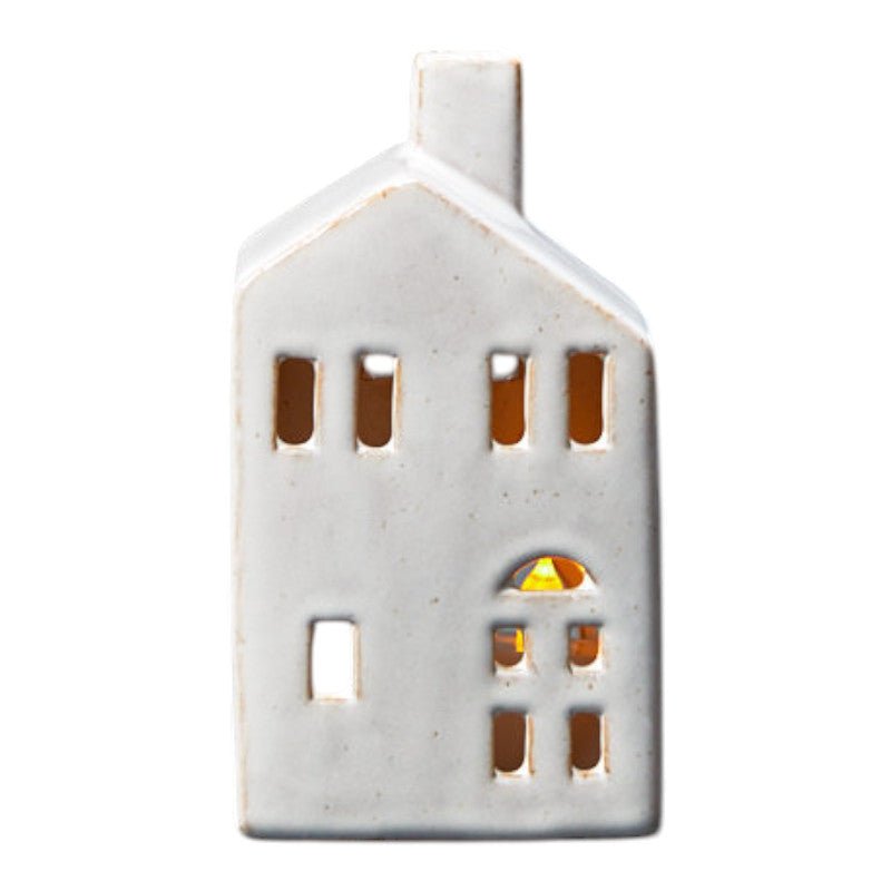 Ceramic house tealight with reactive glaze 7.2x5.7x13.4cm - Home Decor - British D'sire Main image