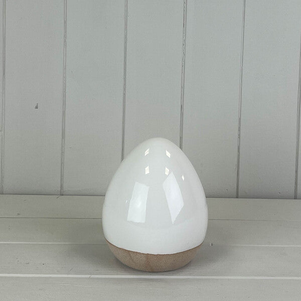 Ceramic White Egg H13.5cm - Figurines - British D'sire