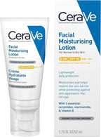 CeraVe AM Facial Moisturising Lotion SPF50 with Ceramides & Vitamin E for Normal to Dry Skin 52ml - British D'sire