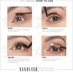 Nanolash DIY Eyelash Extensions 36 pcs - cluster lashes DIY, cluster false eyelashes for lash extensions at home, individual cluster lashes (CHARM)