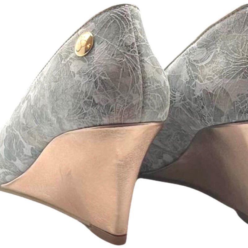 Chavalier - light blue multi print wedge - Flats - British D'sire