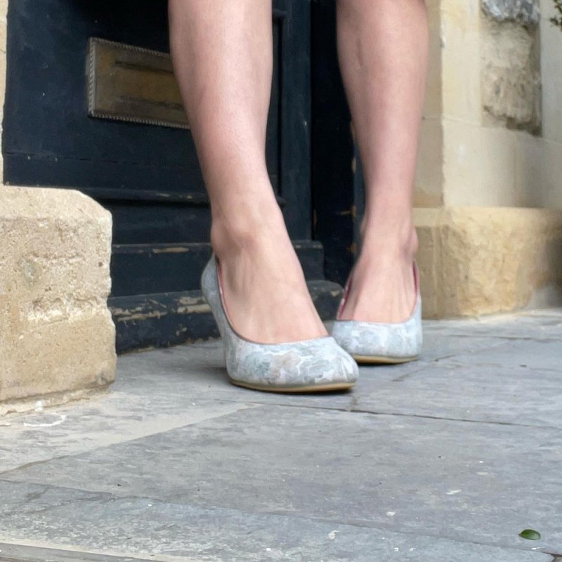 Chavalier - light blue multi print wedge - Flats - British D'sire