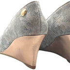Chavalier - light blue multi print wedge - Flats - British D'sire