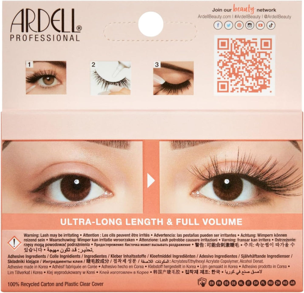 Ardell Big Beautiful Lashes Cheeky False Eyelashes, Duo Adhesive Included, Medium Volume, 21 mm Length, Vegan Friendly, 1 Pair (Pack of 1) Secondary image