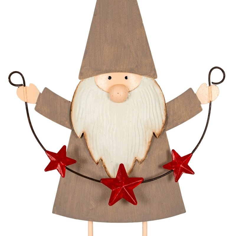Cheeky Metal Elf with Star Garland - Christmas Decor - British D'sire