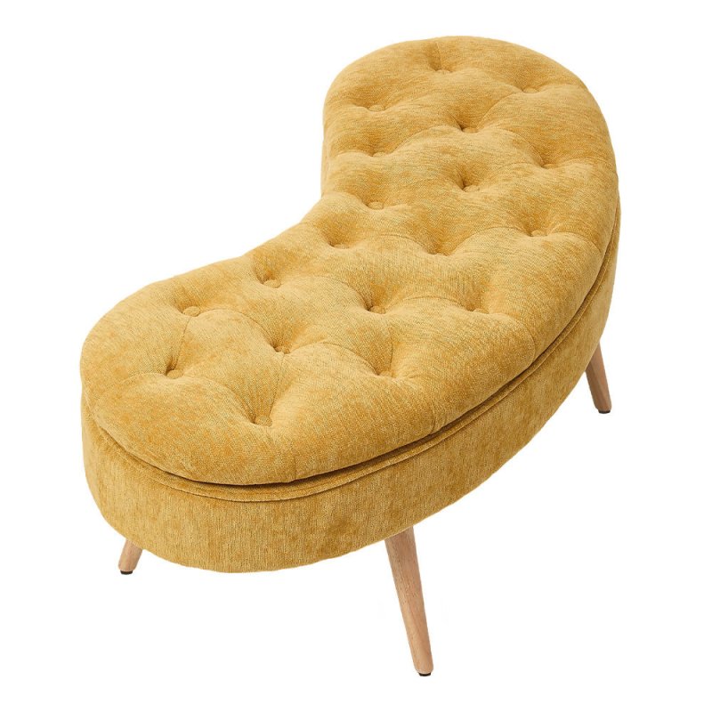 Chenille Upholstered Button Tufted Storage Ottoman Bench - Bench - British D'sire