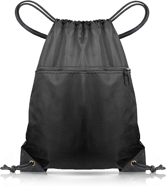 CHEPULA Drawstring Gym Bag, Large Sports Backpack String Swim Drawstring PE Bags for Women Men, Travel Beach School Bag with Waterproof - Bags & Accessories - British D'sire Main image