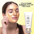 Cherish Gold Collagen Peel Off Face Mask - 60g / 2 Oz | Anti - Aging, Acne Treatment - Peel off Mask 24K Gold - British D'sire