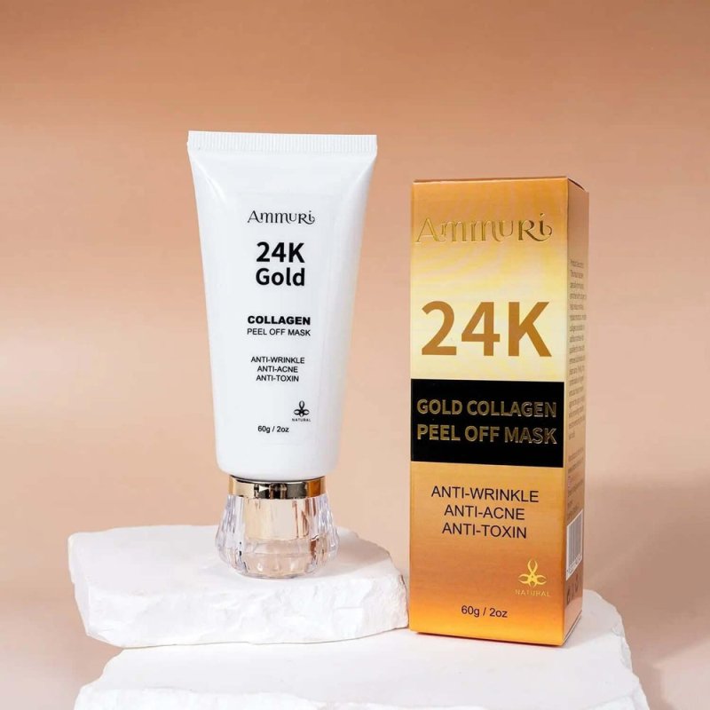 Cherish Gold Collagen Peel Off Face Mask - 60g / 2 Oz | Anti-Aging, Acne Treatment - Peel off Mask 24K Gold - British D'sire