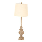 Chiaro Candlestick Table Lamp With Linen Shade - Lamps - British D'sire
