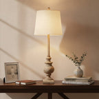 Chiaro Candlestick Table Lamp With Linen Shade - Lamps - British D'sire