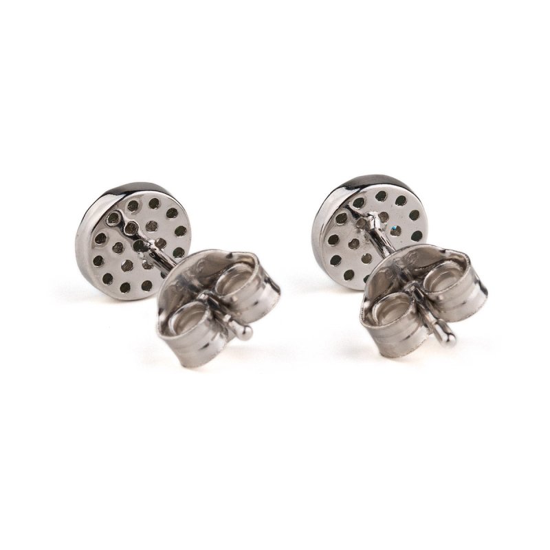 Chic Eye Stud Earrings with Turquoise Zircon by Del Corso - Crafted in 925 Sterling Silver, ultra - lightweight at 0.7 g, elegant unisex design for everyday wear, hypoallergenic and durable, offering style, comfort, and symbolic protection - Stud Earrings - British D'sire