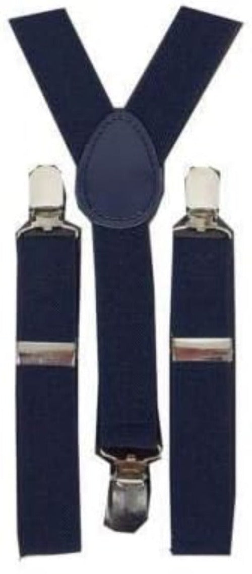 Childrens Boys Kids Navy Braces - suspenders - British D'sire Main image
