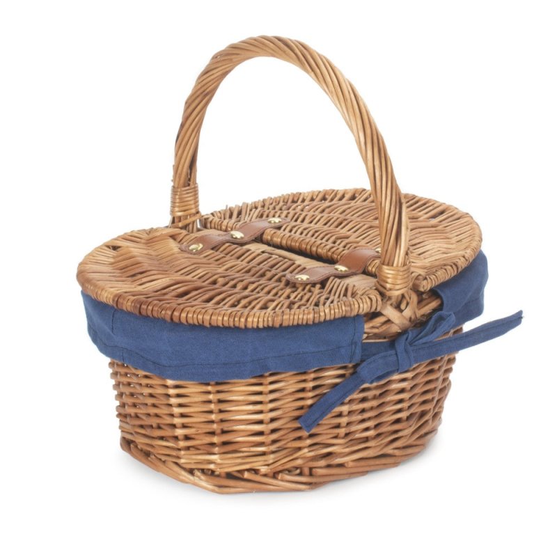 Childs Light Steamed Finish Oval Picnic Basket - Empty Picnic Baskets - British D'sire