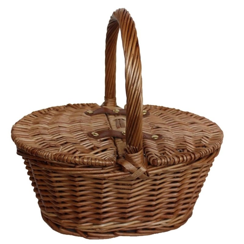 Childs Light Steamed Finish Oval Picnic Basket Secondary image