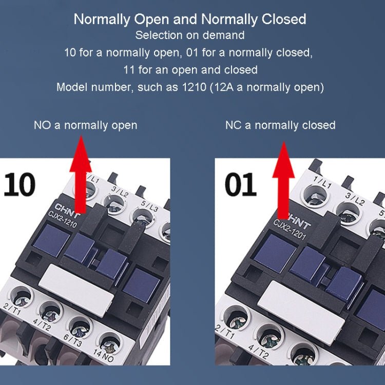 CHNT CJX2 - 1810 18A 220V Silver Alloy Contacts Multi - Purpose Single - Phase AC Contactor - British D'sire